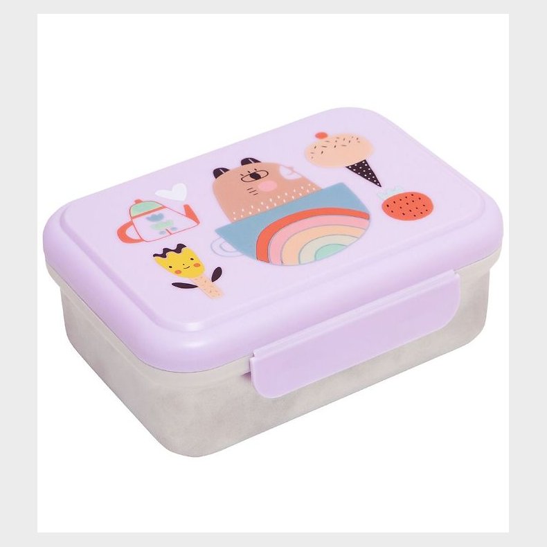Petit Monkey Madkasse - Rustfrit St�l - Apple Of My Eye - Lilla