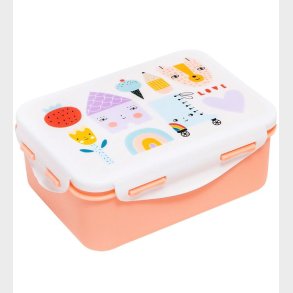 Petit Monkey Madkasse - Skate & House - Hvid/Fersken