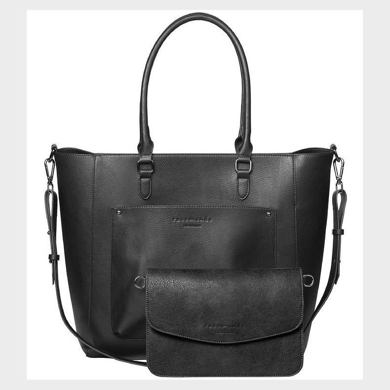 Rosemunde Shopper m. Clutch - Black/Black Oxid