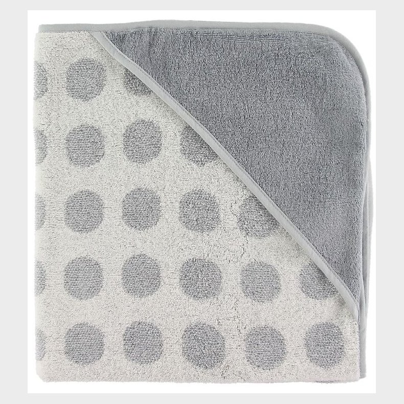 Leander Babyhndklde - Matty - 80x80 cm - Cool Grey m. Prikker