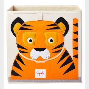 3 Sprouts Opbevaringskasse - 33x33x33 - Tiger