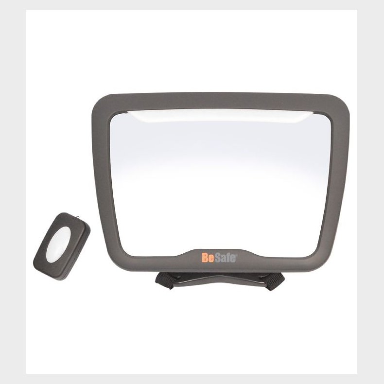 BeSafe Babyspejl m. Lys - Baby Mirror XL2 - Sort