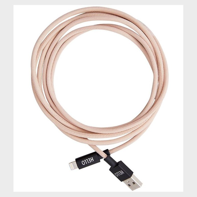 Design Letters Ladekabel - 3 Meter - Rosa