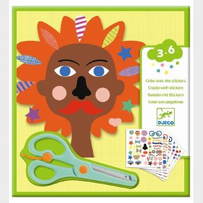 Djeco Kreativ St m. Klistermrker - Frisr