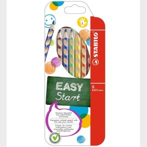 Stabilo Farveblyanter - EasyColors - Venstre - 6 stk. - Multifar