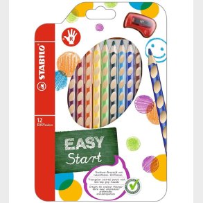 Stabilo Farveblyanter - EasyColors - Hjre - 12 stk. - Multifarv