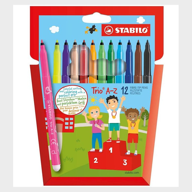 Stabilo Tuscher - Trio A-Z - 12 stk. - Multifarvet