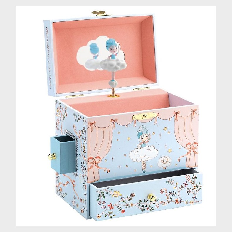 Djeco Smykkeskrin m. Musik - 16x17x10 cm - Ballerina P� Scenen