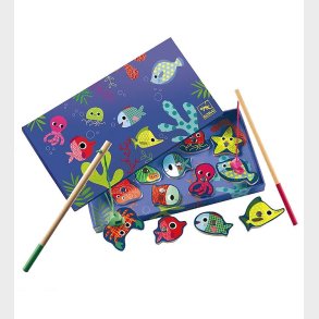 Djeco Fiskespil - Magnetisk - Farvede Fisk