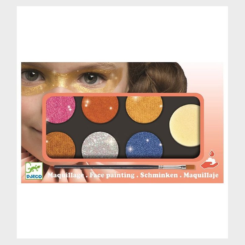 Djeco Ansigtsmaling - Palet - Metallic