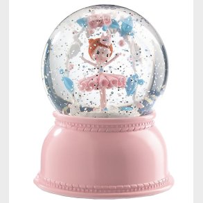 Djeco Snekugle m. Lys - 14 cm - Rosa m. Ballerina