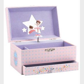 Djeco Smykkeskrin m. Musik - 18x10x13 cm - Ballerina