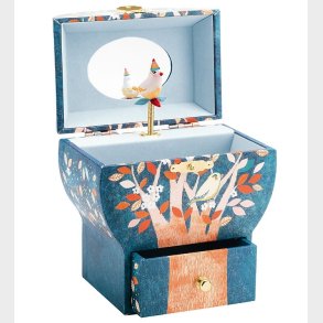 Djeco Smykkeskrin m. Musik - 16,5x13,5x10 cm - Poetisk Tr�