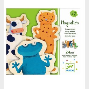 Djeco Magneter - 24 stk. - Tr� - Crazy