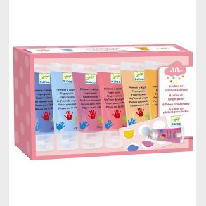 Djeco Fingermaling - 6 stk. - Pastelfarver