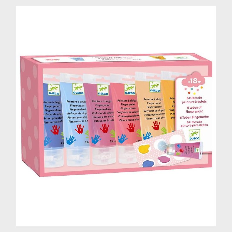 Djeco Fingermaling - 6 stk. - Pastelfarver