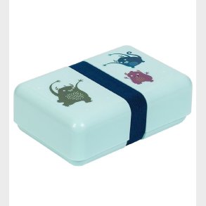 A Little Lovely Company Madkasse - Turkis m. Monstre