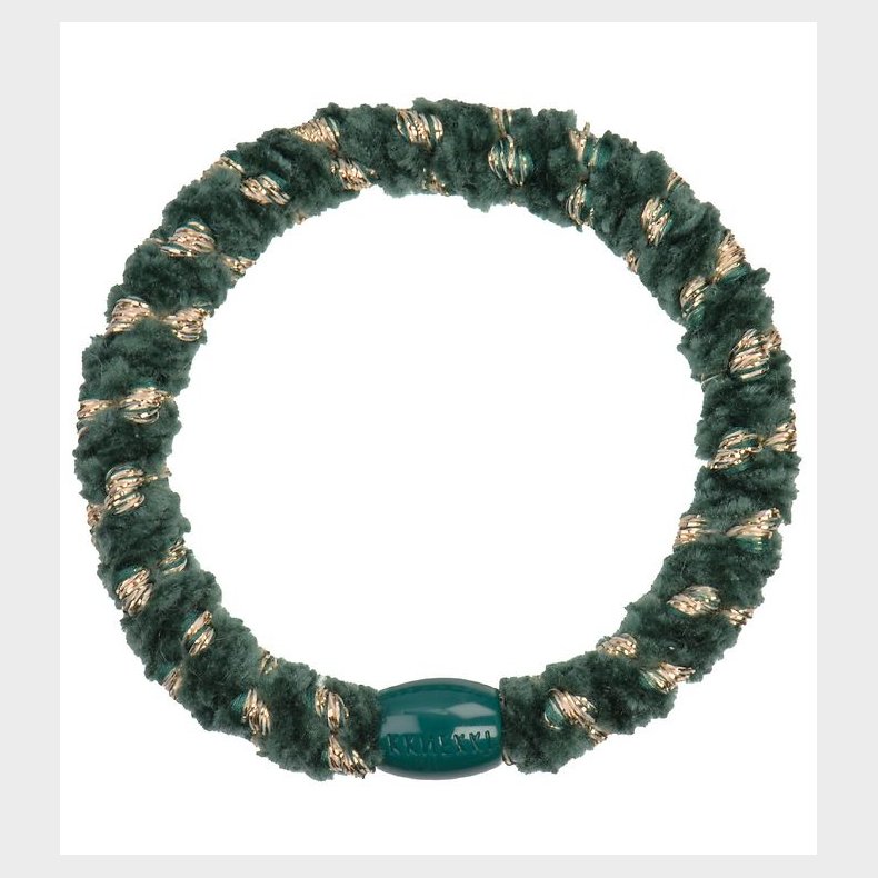 Kknekki Hrelastik - Grn/Guld Velour m. Glimmer