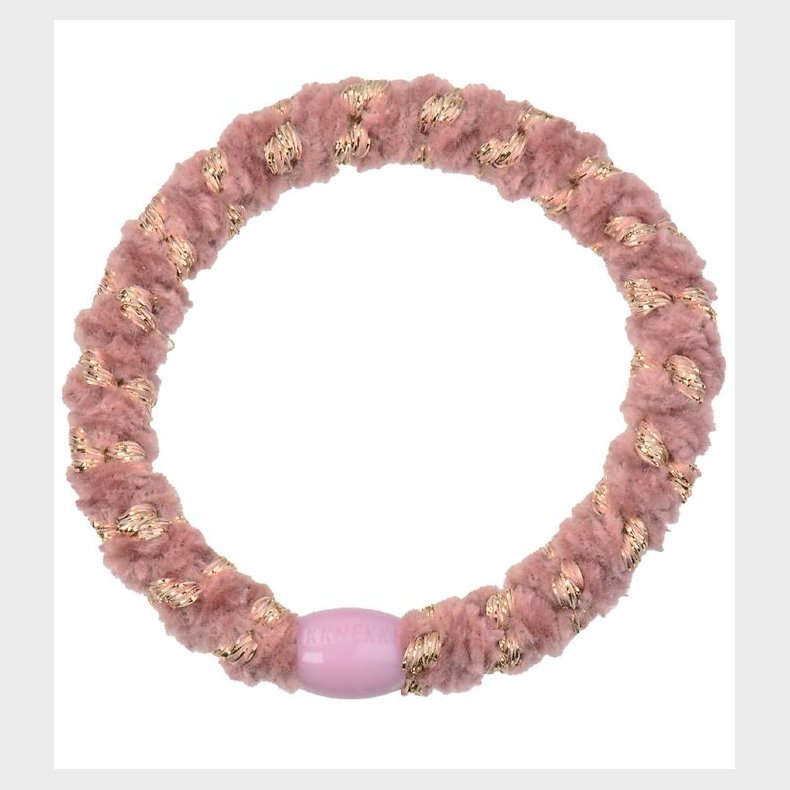 Kknekki Hrelastik - Rosa/Guld Velour m. Glimmer