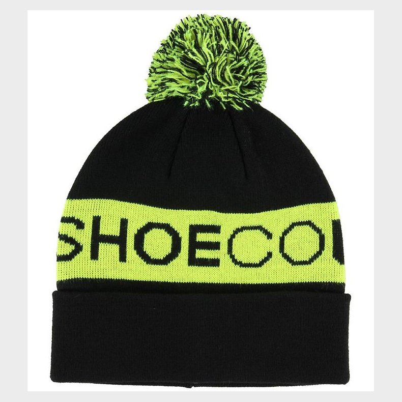 DC Strikhue - Sort/Neongul m. Kvast