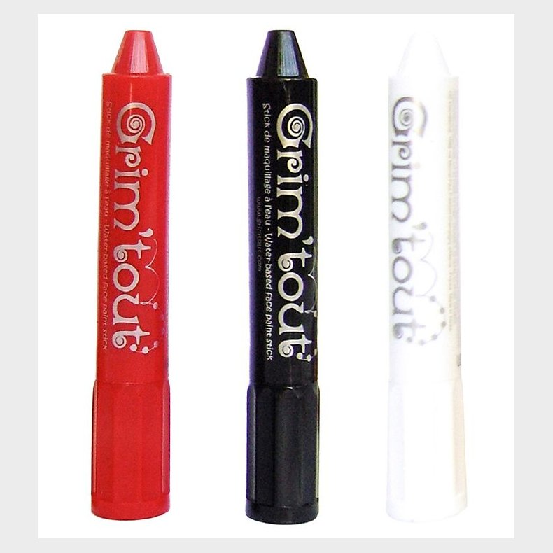 Grim Tout Ansigtsmaling - 3-Pak - Pirat/Vampyr