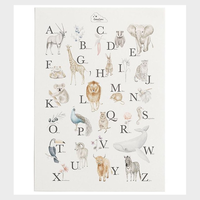 Cam Cam Plakat - Alfabetet - Tysk
