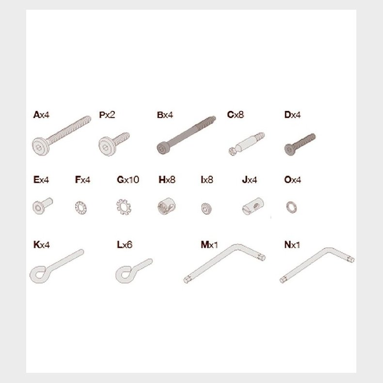 Leander Linea Tilpasningss�t til Babyseng - 76 Dele