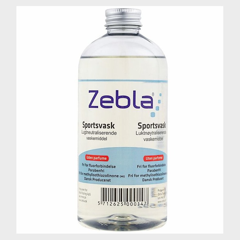 Zebla Sportsvaskemiddel - 1000 ml - Parfumefri