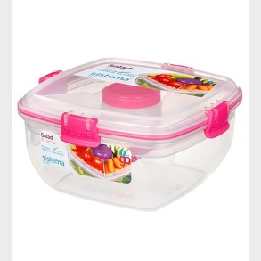 Sistema Madkasse m. Tilbehr - Salad - 1,1 l - Pink