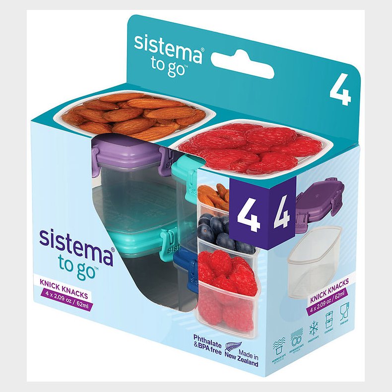 Sistema Snackbokse - Knick Knack - 4-pak - 62 ml - Multi