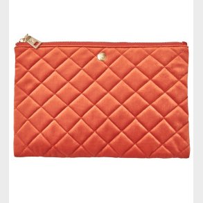 Fan Palm Toilettaske - Quiltet Velour - Apricot