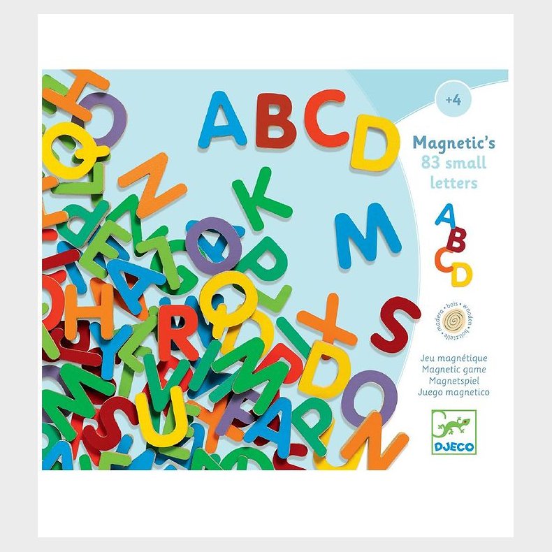 Djeco Magneter - 83 stk. - Tr� - Bogstaver