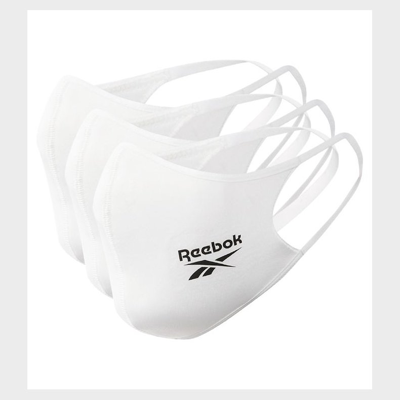 Reebok Mundbind - Small - 3-pak - Hvid