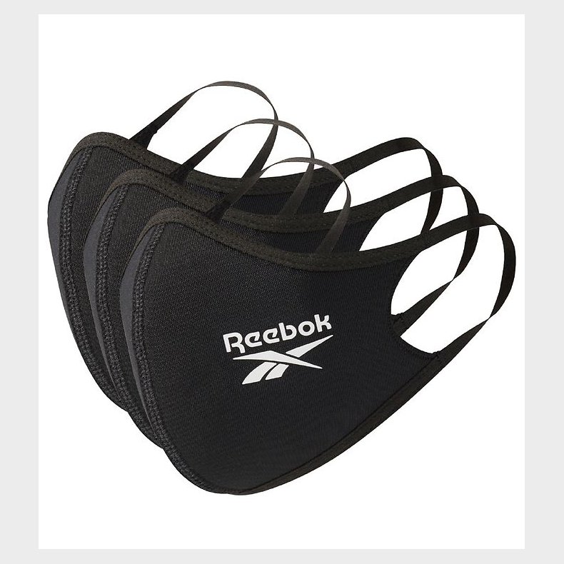 Reebok Mundbind - Small - 3-pak - Sort