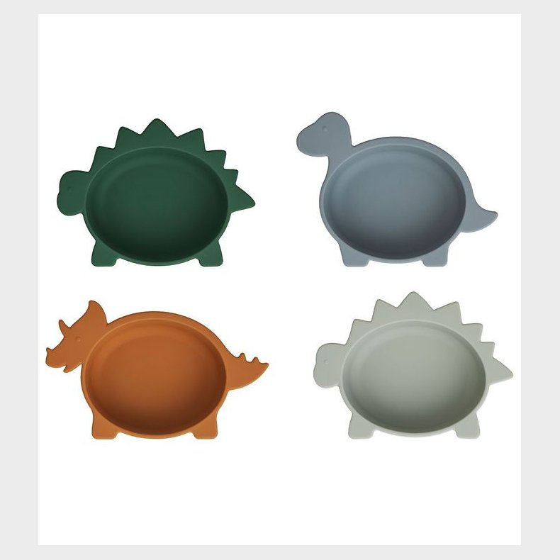 Liewood Skle - Silikone - Iggy - 4 stk. - Dino Blue Multi Mix