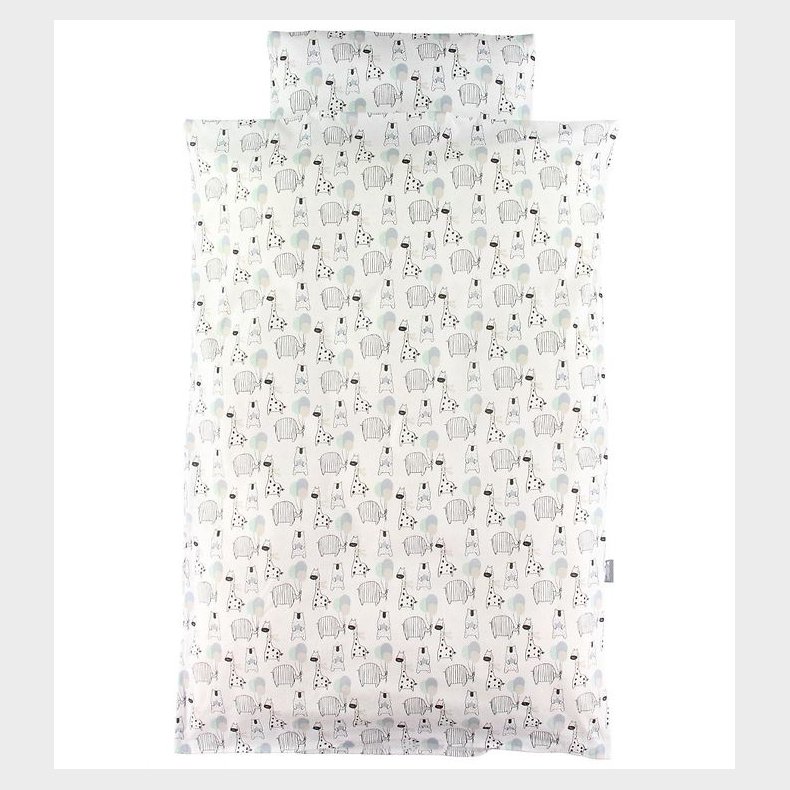 Nrgaard Madsens Sengetj - Junior - Hvid/Bl m. Dyr