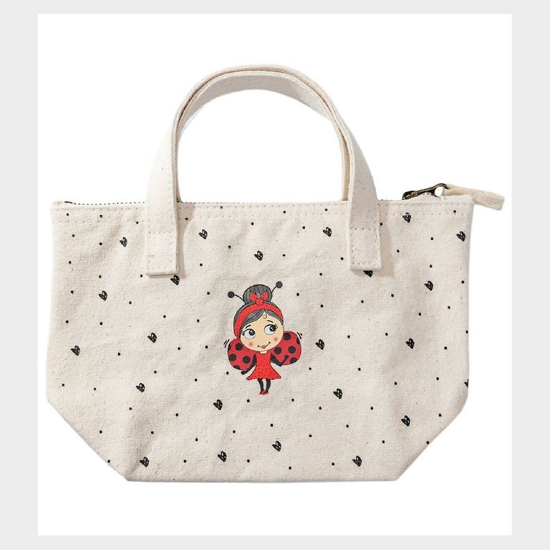 Miss Nella Sminketaske - Canvas - Creme m. Logo