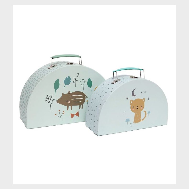 Petit Monkey Kuffertst - 2 stk. - 28/24 cm - Mintgrn