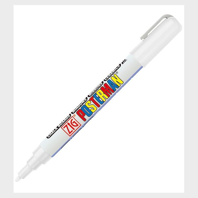 Zig Tusch - Vandfast - 1 mm - Hvid