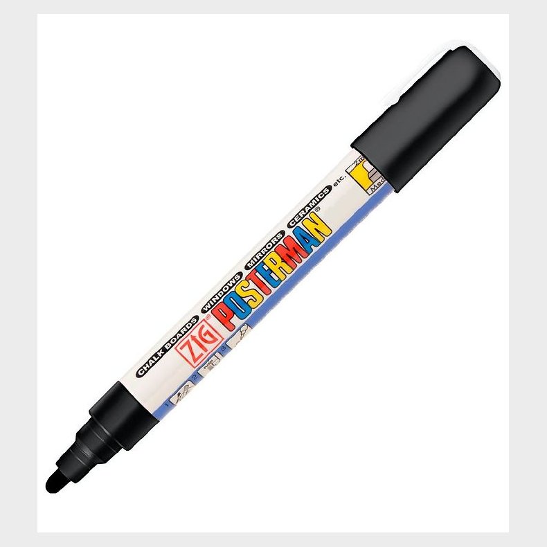 Zig Tusch - Vandfast - 2 mm - Sort