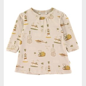 Joha Kjole - Lys Beige m. Print