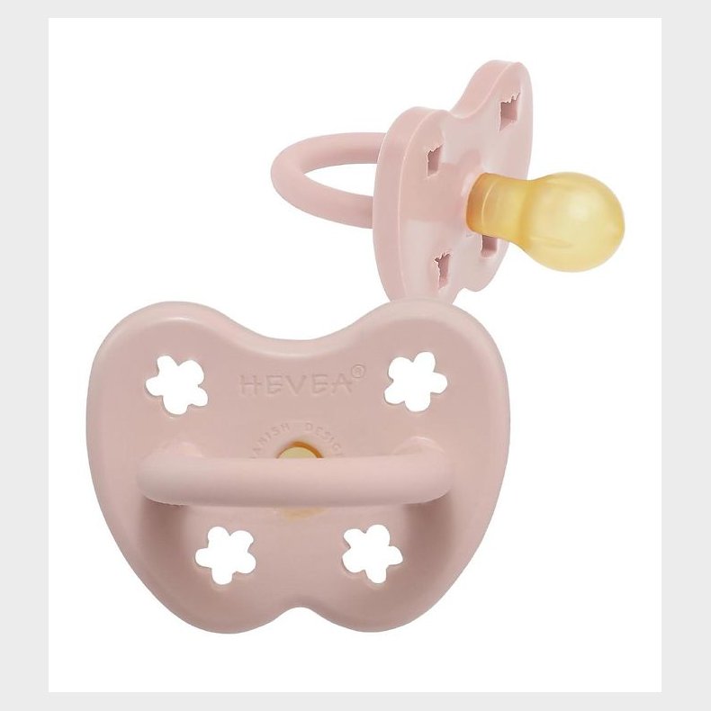 Hevea Sut - 0-3 mdr - Naturgummi - Powder Pink m. Blomster