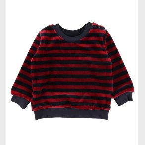 Noa Noa miniature Bluse - Velour - Art Blue m. Striber