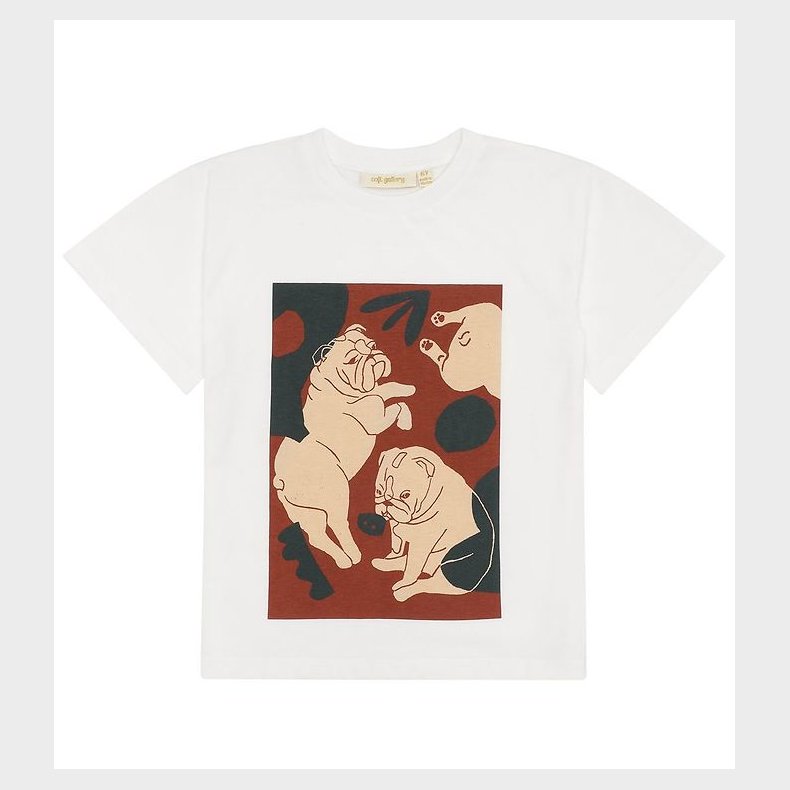 Soft Gallery T-shirt - Asger - Snow White m. Hunde