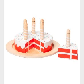 MaMaMeMo Legemad - Fdselsdagskage m. Danskflag - Tr