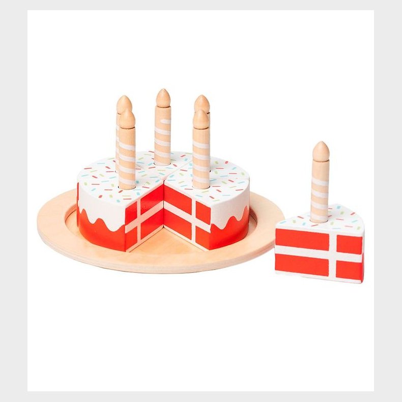 MaMaMeMo Legemad - Fdselsdagskage m. Danskflag - Tr