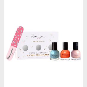 Rosajou Neglelakker m. Neglefil - 4 dele - Ballerine/Folie/Fe