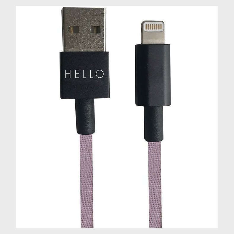 Design Letters Lightning Ladekabel - 1,85m - Lavender