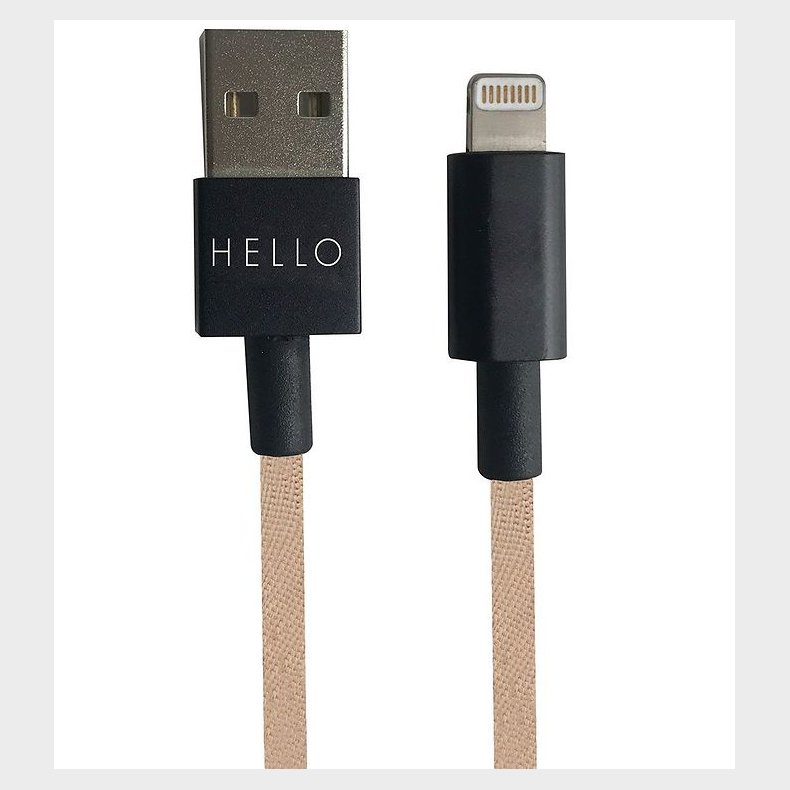 Design Letters Lightning Ladekabel - 1m - Beige