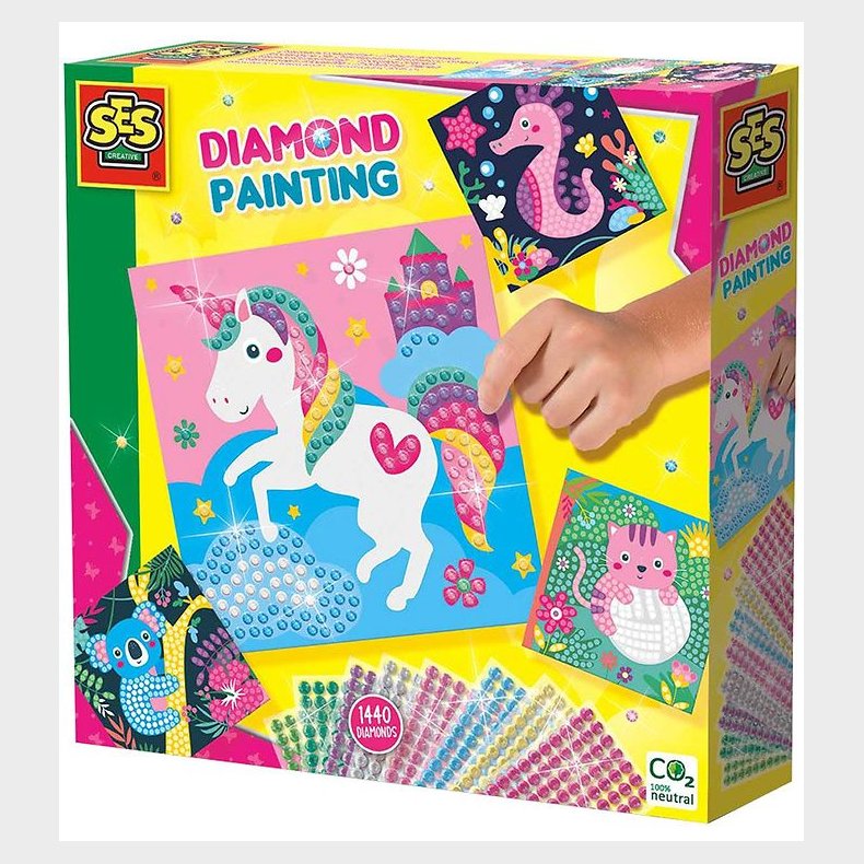 SES Creative Kreas�t - Mal Med Diamanter - Glade Dyrs